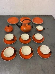 Waechtersbach Germany Vintage 70er Kaffeeservice Tassen Teller Zuckerdose - Picture 1 of 7