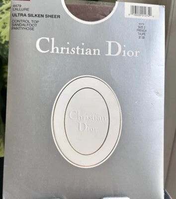 Christian Dior L'Allure Ultra Silken Sheer Control Top Pantyhose 2 FRENCH TAUPE - Image 1 of 2