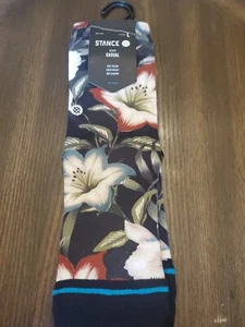 Stance Variegate Kids Crew Height Casual Socks Floral Size Large Y 3-5.5 NWT - Picture 1 of 3