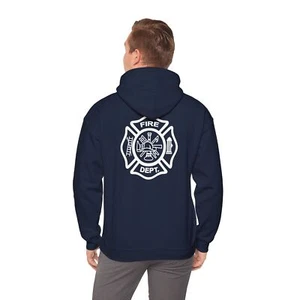 Maltese Cross FireFighter Department Rescue T-shirt unisex felpa con cappuccio - Foto 1 di 36