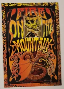 2010 FIRE ON THE MOUNTAIN Philly Non-Sport Show PROMO WOODSTOCK ROCK POSTER CARD - Picture 1 of 3