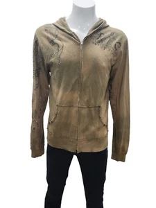 Key Closet Men's Swarovski crystal Lized hoodies NWT Made in USA Large - Picture 1 of 7