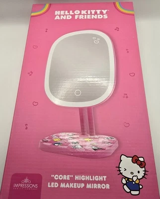 Raro Espejo de Maquillaje LED Resaltado Hello Kitty And Friends “Core” Nuevo en Caja Impresiones Foto 1 de 4