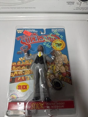 Vintage 1990 WWE  Wrestling Superstars Action Figure - Slick - Signed WWF LJN - Image 1 of 4