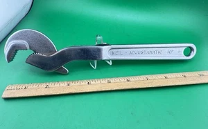 Vintage WEIL Adjustamatic 10" Self Adjusting Wrench - Picture 1 of 10