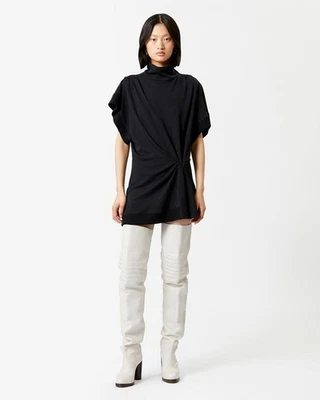 Mini Vestido Isabel Marant Gris Jaspeado Oscuro Torcido Frontal Clint F 40/US 8 Foto 1 de 4