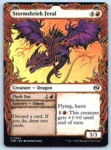 Stormshriek Feral (Showcase) - Tarkir: Dragonstorm - MTG - Near Mint - Picture 1 of 1
