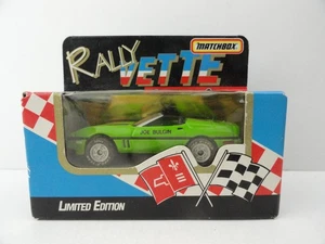 Matchbox Rally Vette Series 1 1987 Corvette (Green Rally Official) in Box - Bild 1 von 7