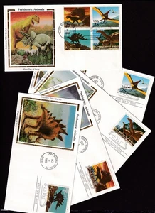 1989 Prehistoric Animals Sc 2422-2425 Colorano Dinosaurs fossils T Rex Stegosaur - Picture 1 of 2