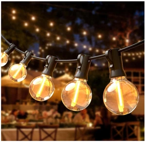 SON4SUN LED Cadena de Luces Exterior 10m – 25+3 G40 Lámparas LED, IP44 Impermeable - Imagen 1 de 6