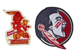 (2) Parche de hierro/coser bordado con logotipo de Seminoles del estado de Florida FSU de 3 pulgadas - Imagen 1 de 4