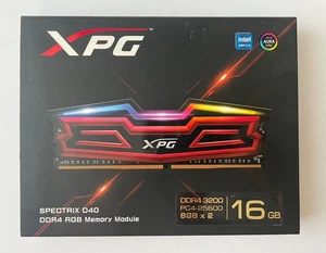 XPG Spectrix D40 RGB 3000MHz 16GB (2x8GB) DDR4 RAM - New Sealed - Picture 1 of 7