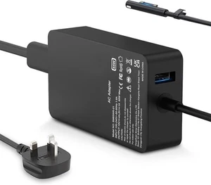 Surface Pro Charger 65W 44W For Microsoft Surface Pro X 3 4 5 6 7 8 9 Go 3/2/1 - Afbeelding 1 van 4