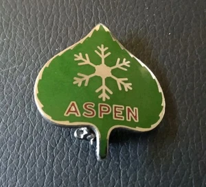 Aspen Ski Pin Colorado Skigebiet Leaf Snowflake Japan Made - Bild 1 von 3