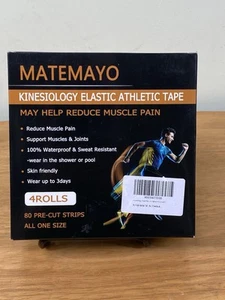 4 Roll Kinesiology Tape Athletic Muscle Support Sport Elastic Physio Therapeutic - Picture 1 of 10