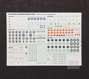 Warhammer 40k Space Marine Terminator Transfer Sheet 2025 New - Picture 1 of 1