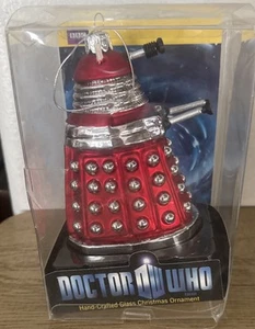 Doctor Who Red Dalek Ornament Glass 2014 Kurt Adler BBC DW4112 Sci-Fi Xmas - Picture 1 of 4
