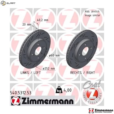 2x BRAKE DISC 540.5312.53 FOR SUZUKI K10C-T 1.0L 3cyl SWIFT V/SK12C 1.2L 4cyl - Image 1 of 4