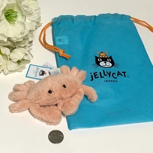Jellycat flauschige Krabbe authentisch Neu mit Etikett Ozean Meer Plüschtier Mini inklusive Staubbeutel - Bild 1 von 5