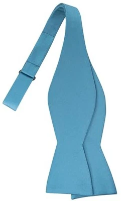  Self-Tied Satin Bow Tie Solid Tuxedo Adjustable Bowties For Adults Dusty Blue Foto 1 de 4