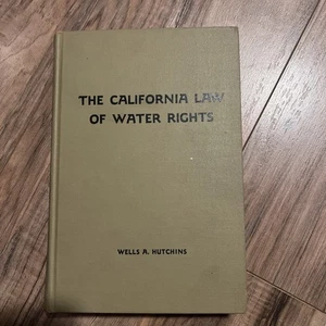 Law Of Water Rights Of California Wells A Hutchins HC State Of CA Division - Bild 1 von 8