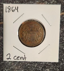 1864 Two Cent Piece Coin - Picture 1 of 2