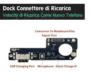 PCB CONNETTORE RICARICA XIAOMI REDMI NOTE 13 5G FLAT DOCK JACK - MICROFONO - Foto 1 di 3