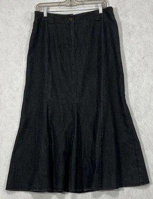 Falda vaquera negra elástica para mujer New York Clothing Co 32 talla 10 Foto 1 de 4