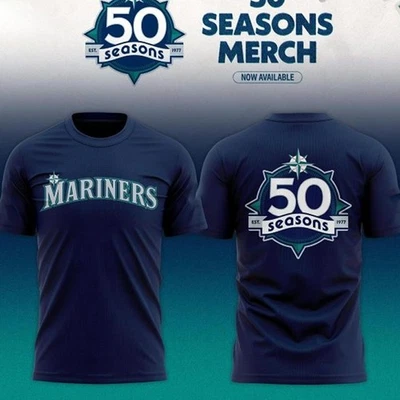 🔥HOT NEW! Seattle Mariners 50th Anniversary Est 1977 Gift For Fans Fastship - Image 1 of 4