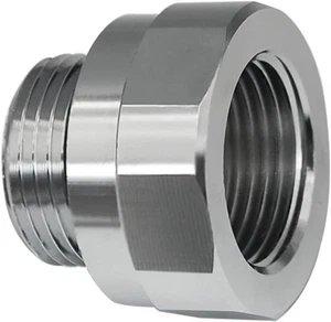 A-211 Ölablassventil Adapter 27mm-2,0 Gewindegröße silber Metallverschraubung - Bild 1 von 2