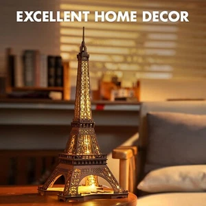 Rolife 4 lighting modes 3D Wooden Puzzle Eiffel Tower's Night DIY Model Toy - Picture 1 of 13