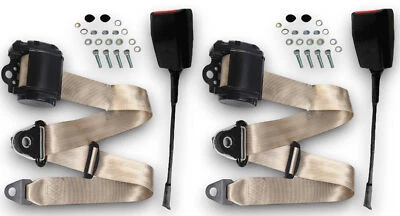 Cinturón de seguridad cinturón tres puntos 45 cm beige para Lada Oldtimer Youngtimer Set Foto 1 de 4