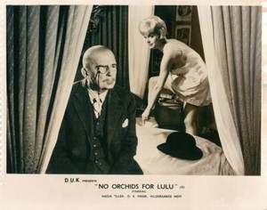 NO ORCHIDS FOR LULU ORIGINAL BRITISH LOBBY CARD NADJA TILLER IN UNDERWEAR
