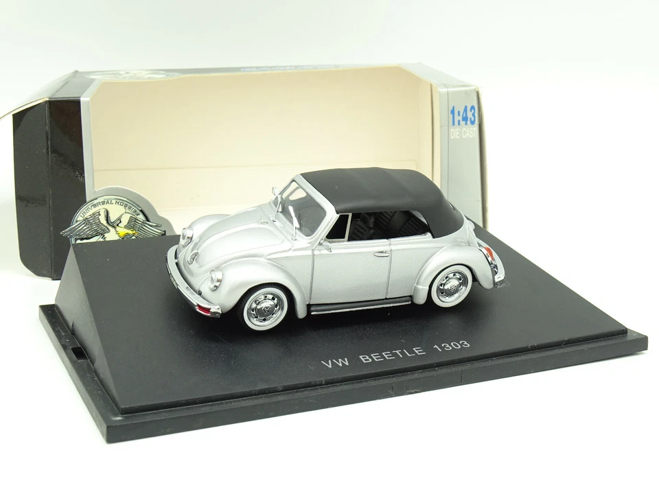 UH Universal Hobbies 1/43 - VW Maggiolino Beetle 1303 Cabriolet Argento - Immagine 1 di 1