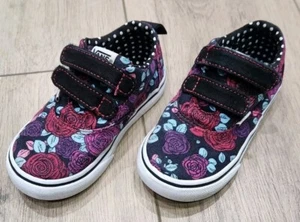 Vans Off The Wall Blumen Rosen Mädchen Kleinkind Größe 7 rosa lila - Bild 1 von 8