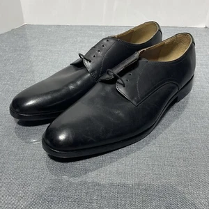 Hugo Boss Men Size 12 Black leather Vero Cuioi Oxfords Dress Shoe - Picture 1 of 12