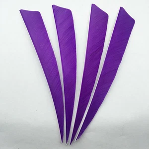 100pcs 5" Shield Cut Archery Fletches Red White Black Feather Fletchings - RW - Picture 1 of 15