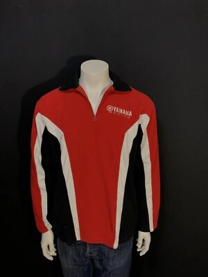 Red Yamaha Racing 1/4 Zip Fleece Jacket Size L Big Logo Back — 第 1/4 张图片