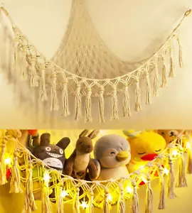 Corner Hammock Net Stuffed Jumbo Plush Animals Storage Organizer for Kid Toys US - Picture 1 of 15