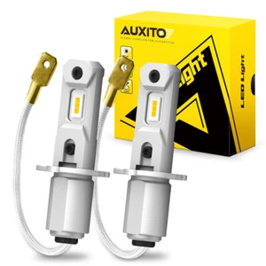 AUXITO Yellow H3 LED Fog Light Headlight Bulbs Lamp Conversion Kit 3000K DRL EOA - Picture 1 of 11