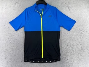 Performance Cycling Jersey Youth Large Blue Black Full Zip Polyester Short Sleev - Picture 1 of 14