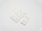 Lego Lot Of 4 White 2X4 Smooth Tiles Plates W/ 2 Studs Double Jumper D6
