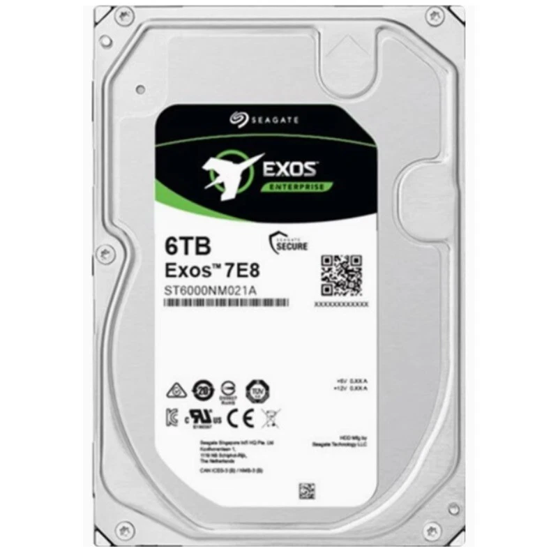 90%NEW ST6000NM021A SEAGATE EXOS 7E8 ENTERPRISE 6TB SATA 3.5" HARD DRIVE - Image 1 of 1
