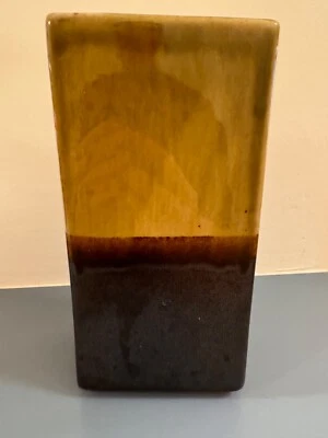 HABITAT VASE KERAMIK RETRO VINTAGE BRAUN OLIV  24 CM HÖHE NP 80 € - Bild 1 von 4