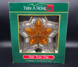 VTG Trim A Home 15-Light Electric Star Christmas Tree Top, Orange & White Kmart - Bild 1 von 5