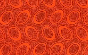 KAFFE FASSETT ABORIGINAL DOT ORANGE GP91 fat quarter  original issue - Picture 1 of 1