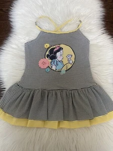 Disney Animators Collection Girls 9/10 Snow White Yellow Seersucker Swim Top HTF - Picture 1 of 9