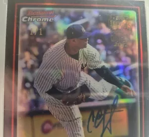 CC Sabathia HOF 1/1 Auto 2022 Topps Archive Signature Series Bowman Chrome Black - Picture 1 of 3