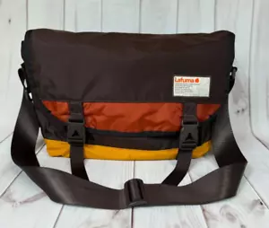 Vintage Lafuma Brown Orange & Yellow Messenger Bag - Picture 1 of 10