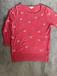 Monsoon Coral Pink Jumper Size 12 - Picture 1 of 4